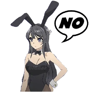 Sticker 👎 @STIKERFORALL BUNNY GIRL SENPAI