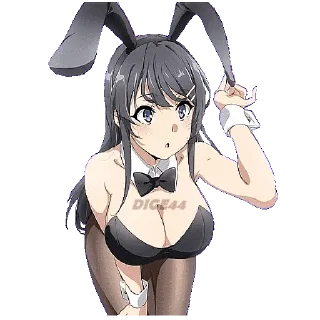 Sticker 😯 @STIKERFORALL BUNNY GIRL SENPAI