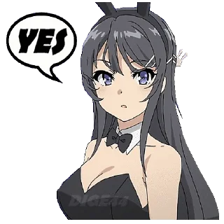 Video sticker 👍 @STIKERFORALL BUNNY GIRL SENPAI