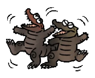 Sticker 🥴 Laid-back Crocodiles