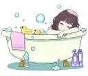 Sticker 🛁 cuteanimegirl