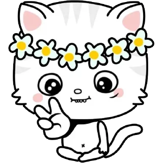 Sticker ✌️ Kitty (by @R_o_o_m)
