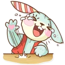 Sticker 😂 Plush Baby Bunny