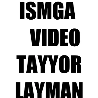 Video sticker 🎬 ismga zakaz