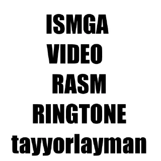 Video sticker 🎼 ismga zakaz