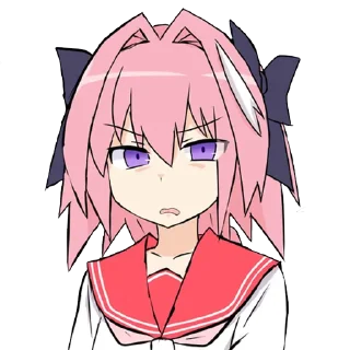 Video sticker 😒 Astolfo cute "girl"