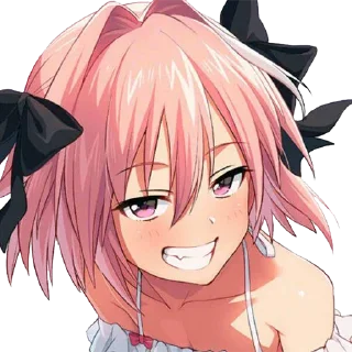 Sticker 😈 Astolfo cute "girl"