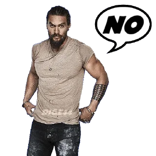 Sticker 👎 JASON MOMOA @STIKERFORALL