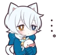 Sticker 😐 WHITE KITTEN 5