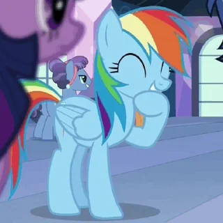 Video sticker 🤫 Rainbow Dash animated