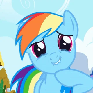 Video sticker 🤣 Rainbow Dash animated