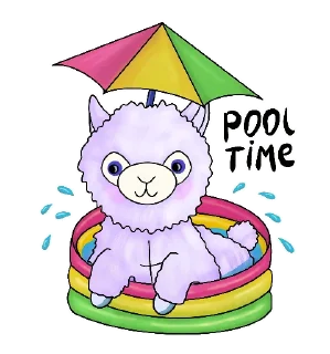 Sticker 🏊‍♀️ Lil Alpaca