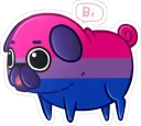 Sticker 😊 Pug LGBT+