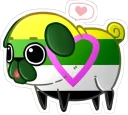 Sticker 😊 Pug LGBT+