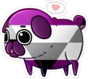 Sticker 😊 Pug LGBT+