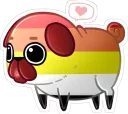 Sticker 😊 Pug LGBT+