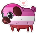 Sticker 😊 Pug LGBT+