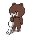 Sticker 😕 Brown & Cony (WwW.Mobology.ir)