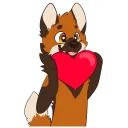 Sticker ❤️ Maned Wolf Stickers by Pulex