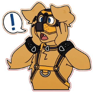 Sticker 😮 chase the puppy