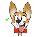 Sticker ✔ Corgi by Muzz