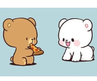 Sticker 🍕 Milk & Mocha By @about_cute_shincha0 .s kang pack