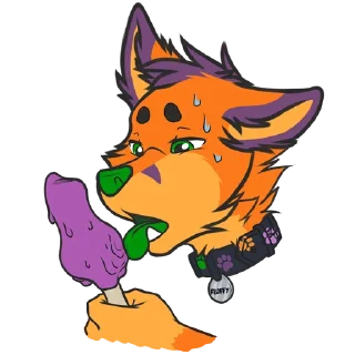 Sticker 🍆 Fluffy Foxy NSFW