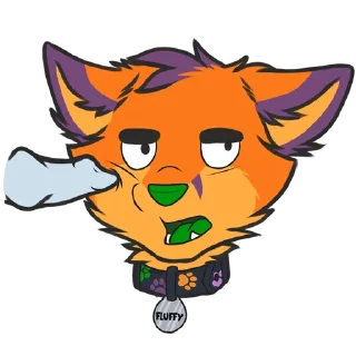 Sticker 🍆 Fluffy Foxy NSFW