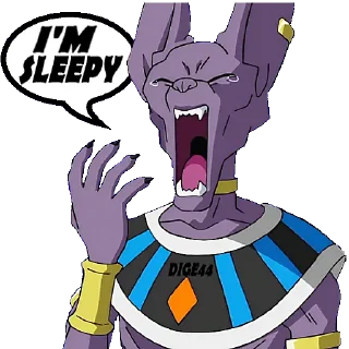 Sticker 😪 @STIKERFORALL 🇬🇧LORD BEERUS