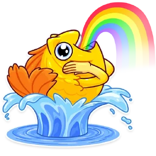 Sticker 🌈 Gold Fish