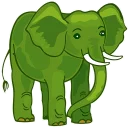 Video sticker 🐘 Green Elephant (chistigovno.ru)