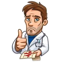 Video sticker 👍 Skeptical Doc