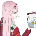 Sticker 🖐 Darling in the franxx Zero Two