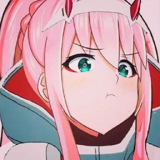 Sticker 😳 Darling in the franxx Zero Two