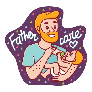 Sticker 👨‍👩‍👦‍👦 Baby Care