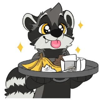 Sticker 🦝 Raccoons by Pulexart.com