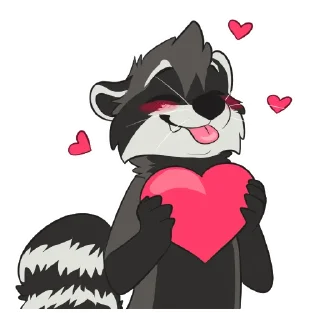 Sticker ❤ Raccoons by Pulexart.com