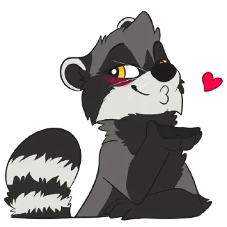 Sticker 😘 Raccoons by Pulexart.com