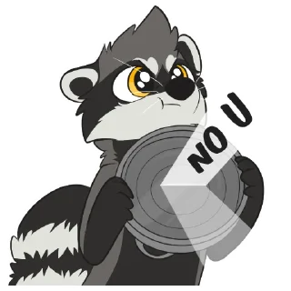 Sticker ↪️ Raccoons by Pulexart.com