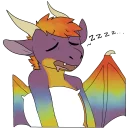 Video sticker 😴 Rainbow Dragon