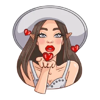 Sticker 😘 Lady Gray Hat