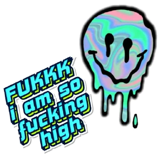 Sticker 🫠 trashy text art