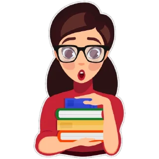 Sticker 😮 Girl Loves Books @duosoft_books