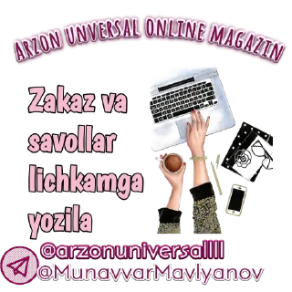 Sticker 🛍 Arzon unversal online magazin  @Stikeryasisiman