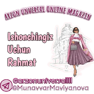 Sticker 🛍 Arzon unversal online magazin  @Stikeryasisiman