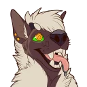 Video sticker 🤤 Kona the brown hyena-mutt