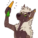 Sticker 🥕 Kona the brown hyena-mutt