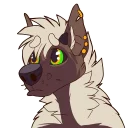 Sticker 😔 Kona the brown hyena-mutt