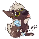 Sticker 🤗 Kona the brown hyena-mutt