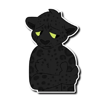 Video sticker ☹️ Black Leopard